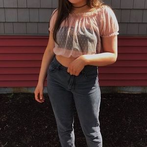 Black pacsun mom jeans size 24